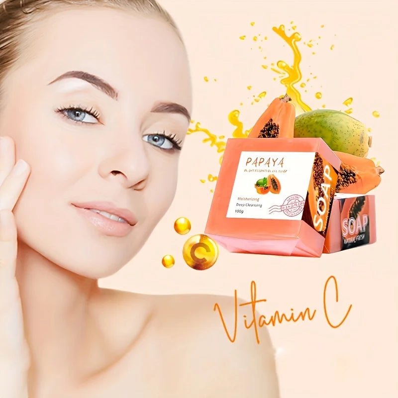 Henvivi™ 100g Essential Oil Papaya Soap Handmade
