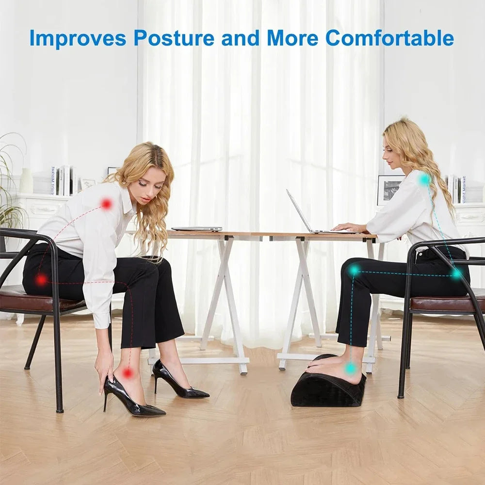 Henvivi™ Ergonomic Under‑Desk Memory Foam Footrest