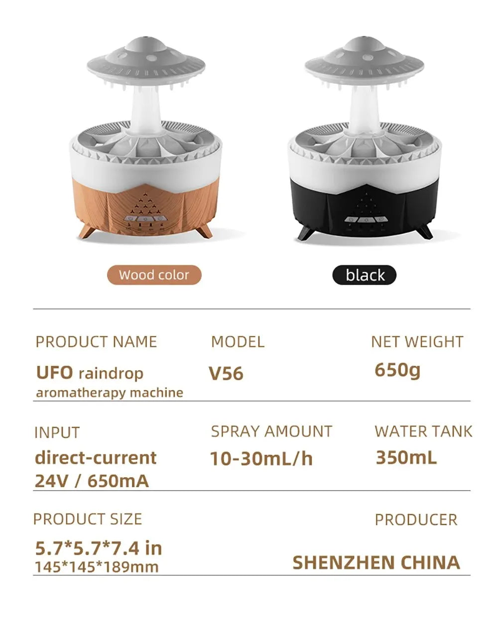 Henvivi™ Aierwill Ufo Air Humidifier Ultrasonic Aromatherapy
