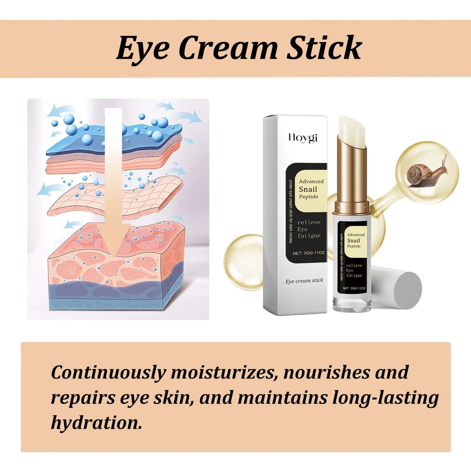 Henvivi™ Snail Eye Cream Stick Collagen Fade