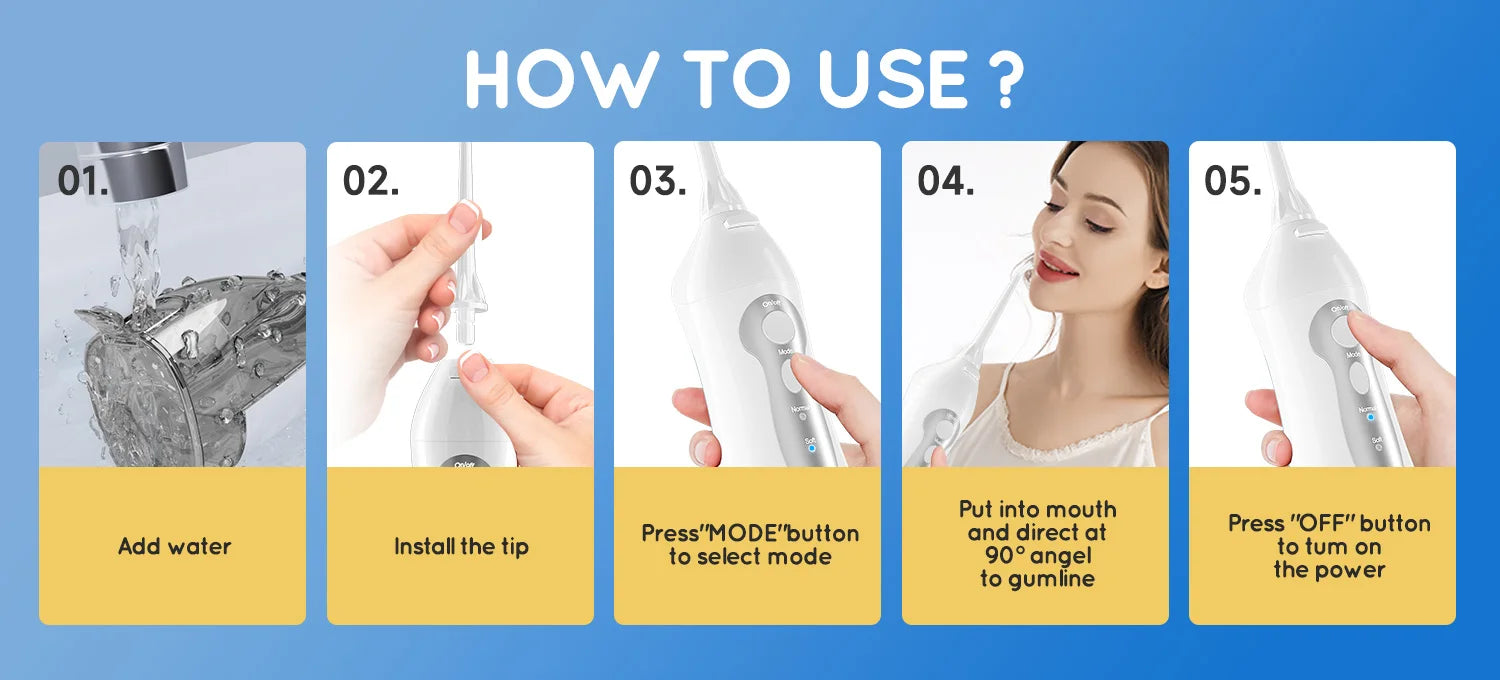 Henvivi™ Oral Irrigator D52 Dental Water Flosser