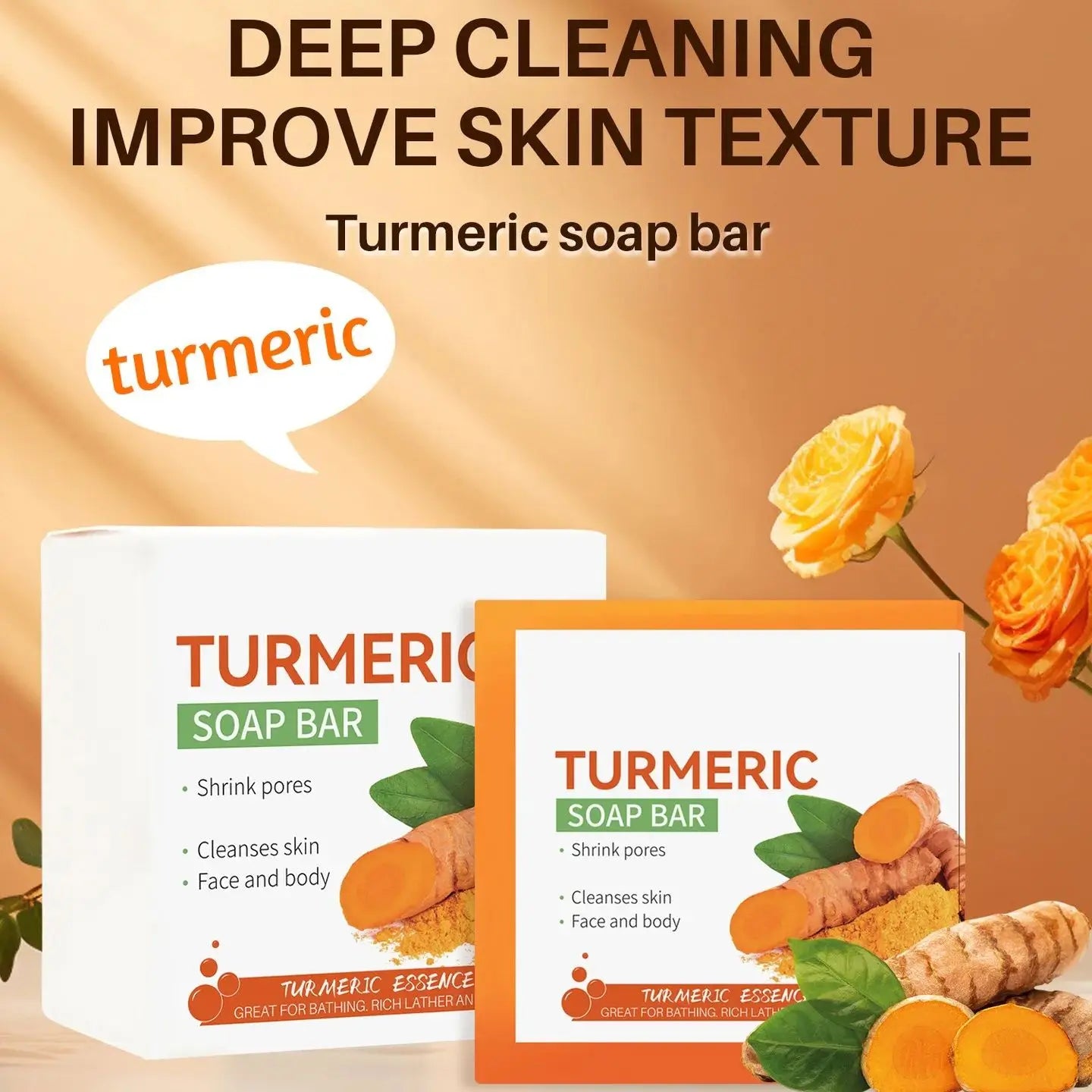 Henvivi™ Hand Made Turmeric Soap Cleaning Lightening