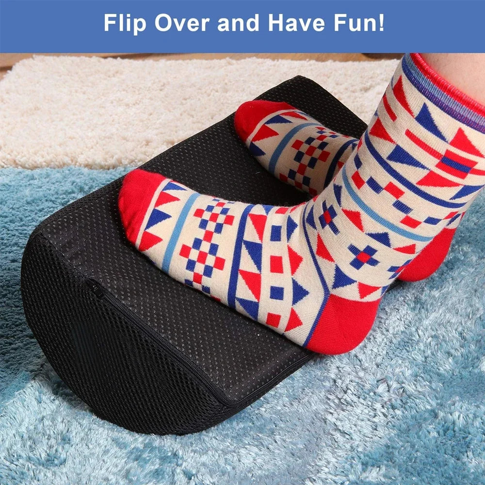 Henvivi™ Ergonomic Under‑Desk Memory Foam Footrest