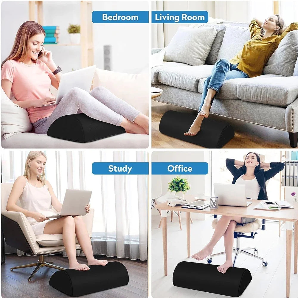 Henvivi™ Ergonomic Under‑Desk Memory Foam Footrest