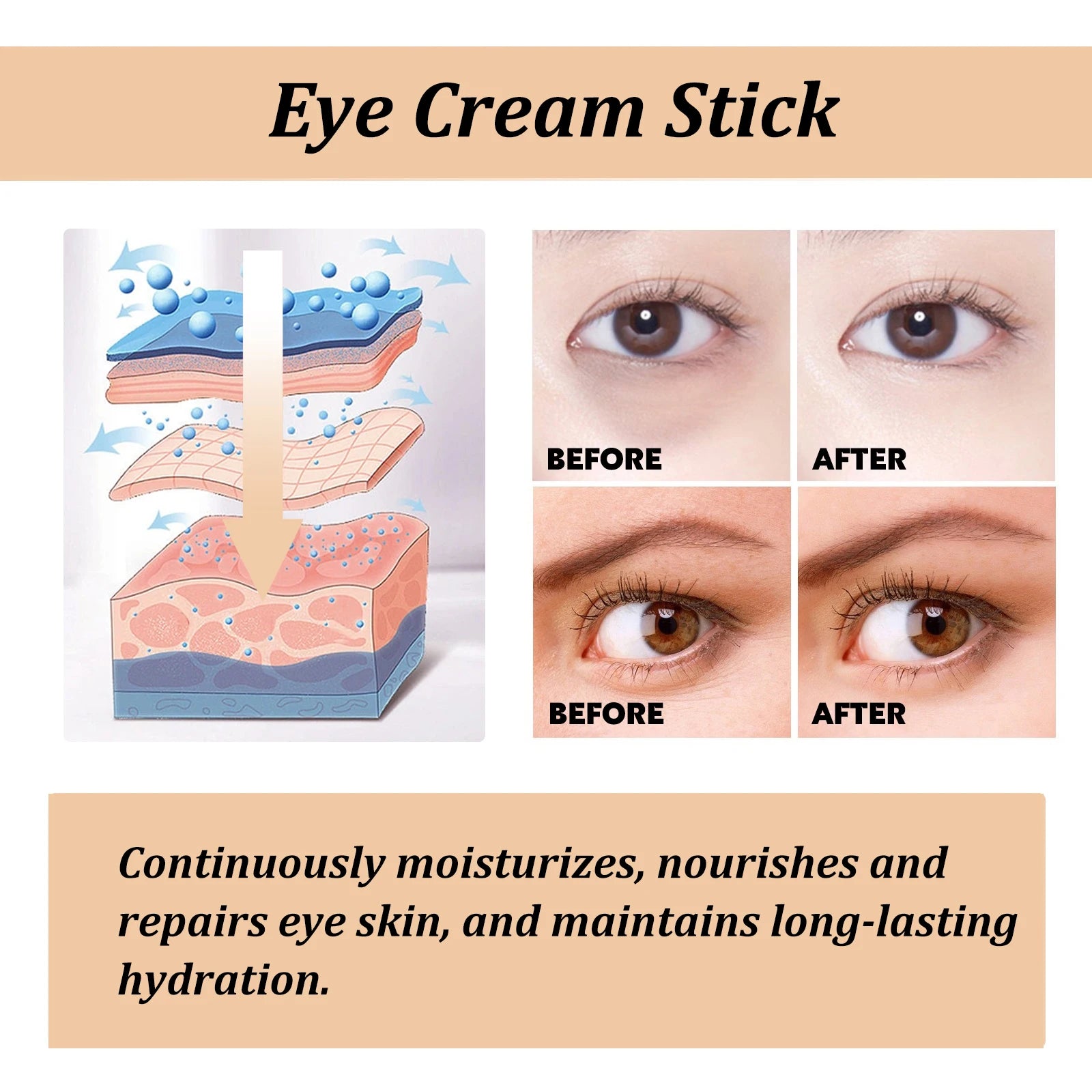 Henvivi™ Snail Eye Cream Stick Collagen Fade