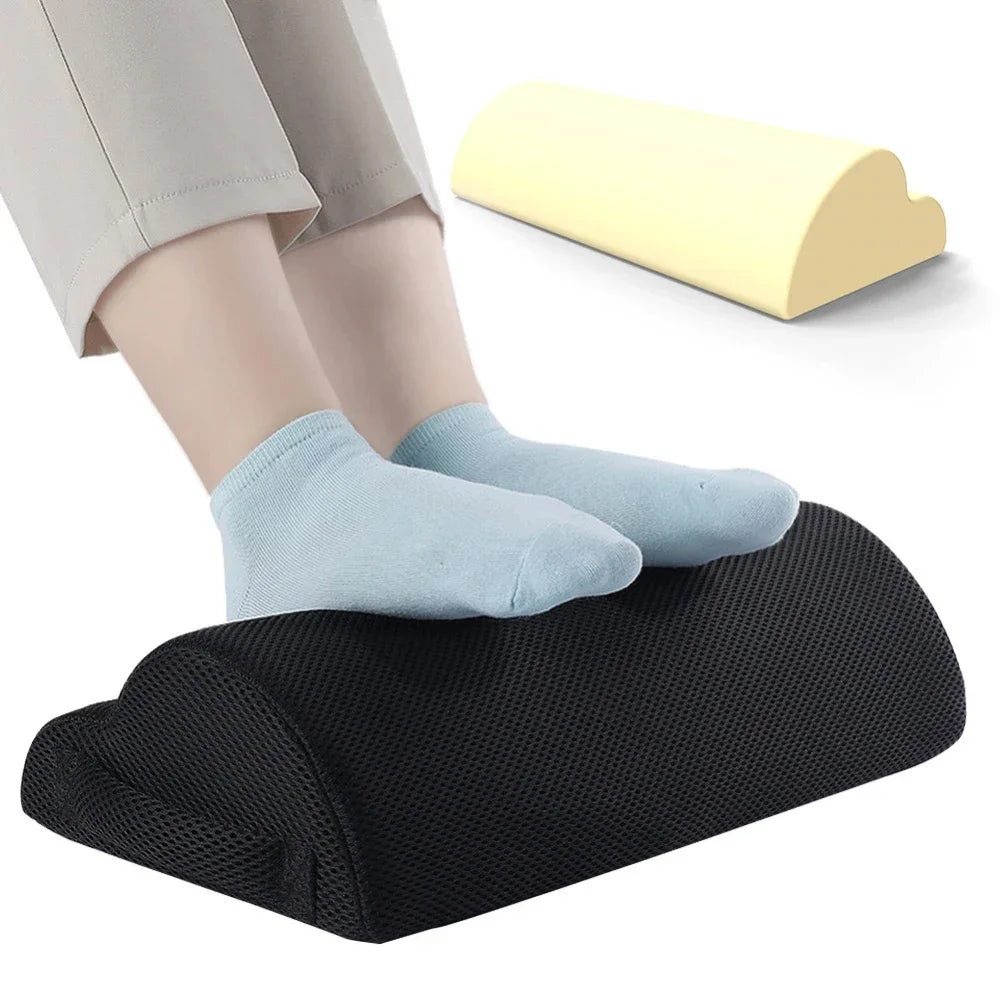 Henvivi™ Ergonomic Under‑Desk Memory Foam Footrest